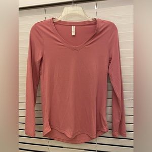 ATHLETA Pink Long Sleeve Shirt